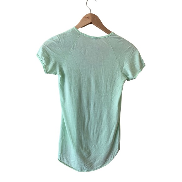 NWOT Aritizia Wilfred Pale Green Cotton Tee Shirt Size XXS - Picture 2 of 3